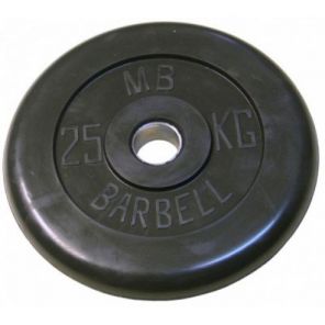 Диск обрезиненный литой MB Barbell MB-PltB31-25