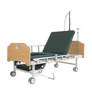 Кровать медицинская с электроприводом Ergoforce Е3 с матрасом (светло-коричневая спинка)